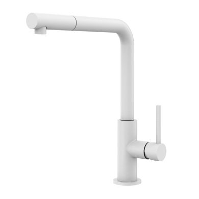Izvlečna kuhinjska pipa v beli barvi TASCA BREDA